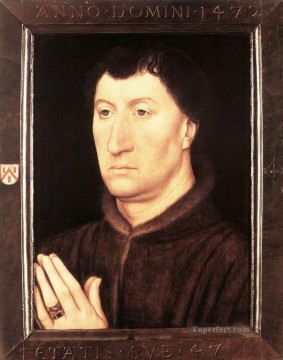 Hans Memling Painting - Portrait of Gilles Joye 1472 Netherlandish Hans Memling
